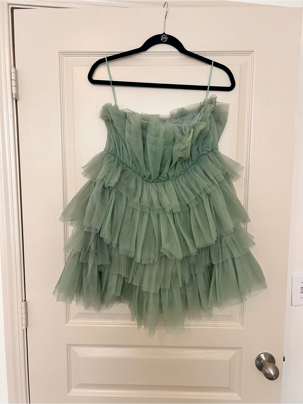 Green Layered Tulle Dress